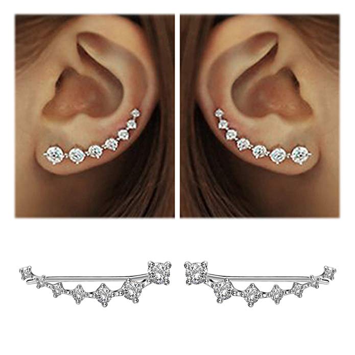 Eleganter Zirkon 925 Sterling Silber Ohrring – Zeitloser Luxus für Damen