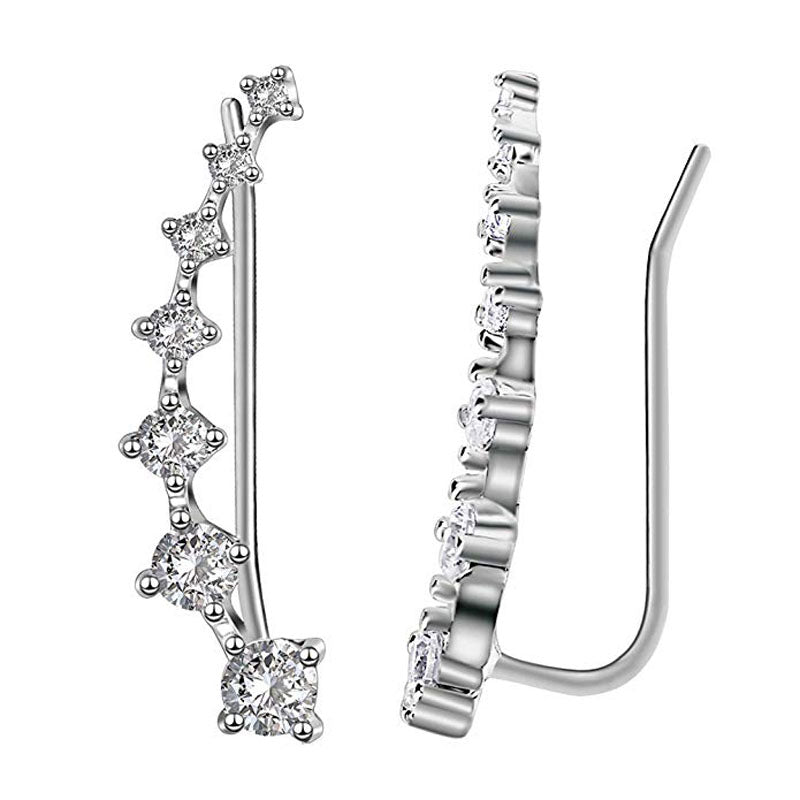 Eleganter Zirkon 925 Sterling Silber Ohrring – Zeitloser Luxus für Damen