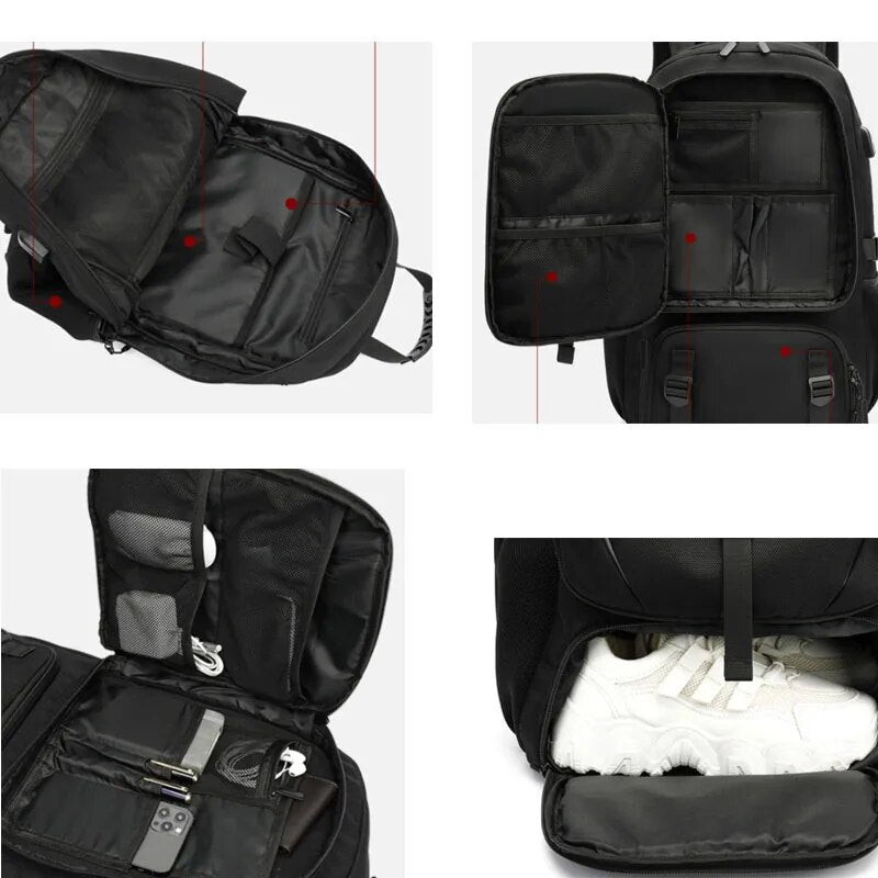 Tech Trek Pro 50-80L: Die ultimative Rucksack mit USB-Anschluss - Perfekt für Abenteuer und Alltag