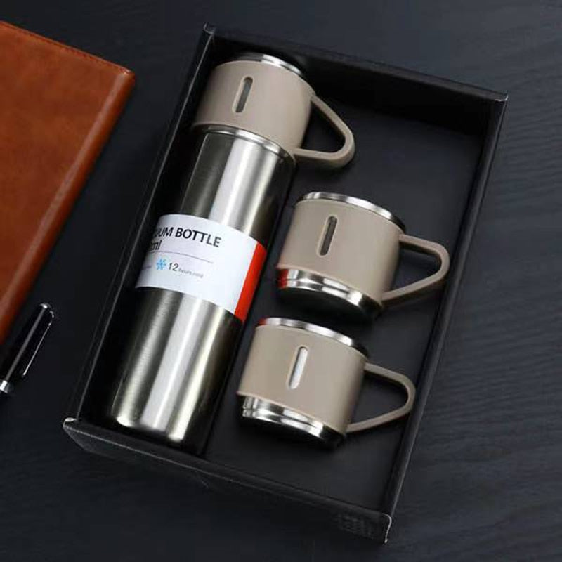 Thermo Pro Edelstahl Thermoskanne 500ml - Hält 12h Warm/Kalt | Ideal für Herbst & Winter
