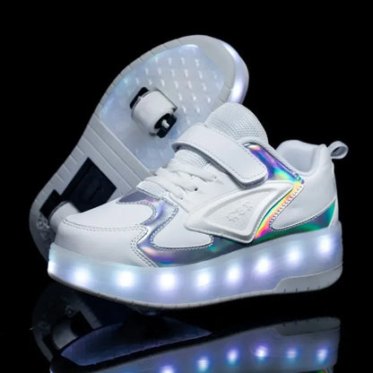 LichtRiders - Kinder LED Rollschuhe mit integrierten Rädern