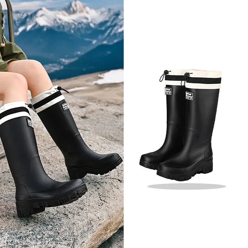 Elegante Damen-Regenstiefel im Retro-Look: Wasserdicht und rutschfest für den Herbst