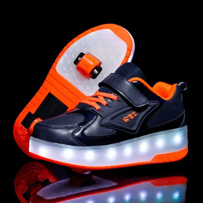 LichtRiders - Kinder LED Rollschuhe mit integrierten Rädern