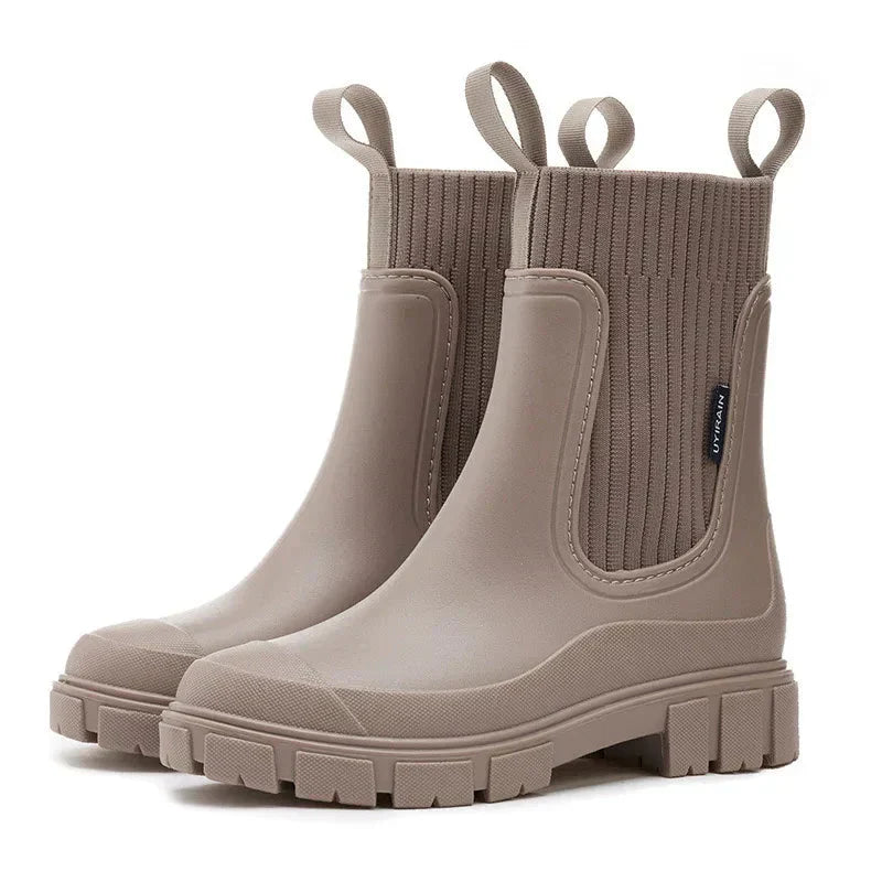 Warme, wasserdichte Damen-Regenstiefel für den Herbst – Stylisch und bequem für jedes Wetter