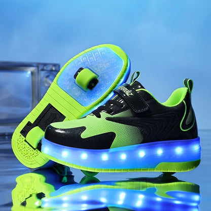 LichtRiders - Kinder LED Rollschuhe mit integrierten Rädern