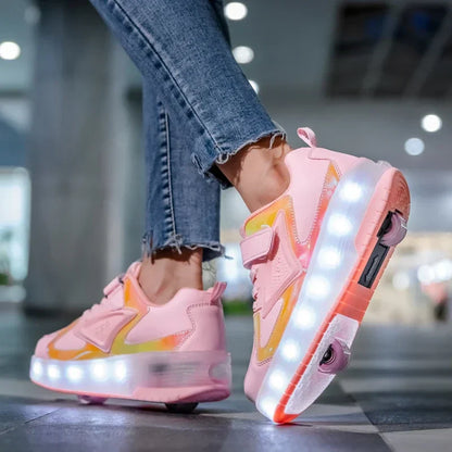 LichtRiders - Kinder LED Rollschuhe mit integrierten Rädern
