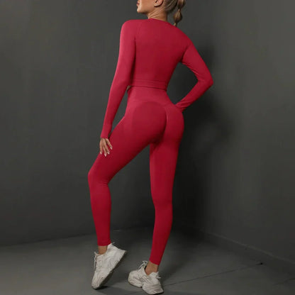 Damen Trainingsset mit Langarmshirt und Leggings