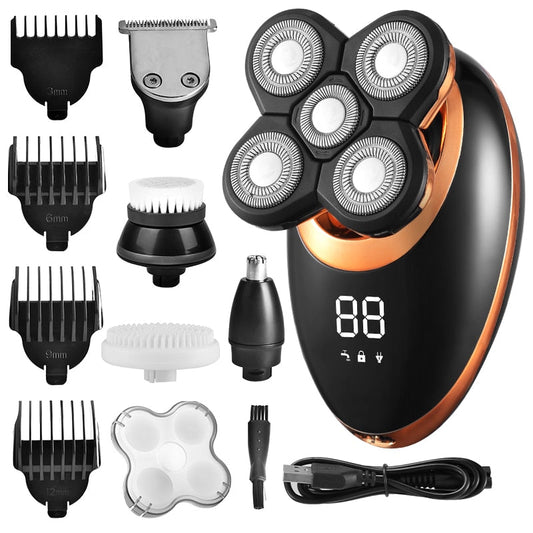 Pro Shaver V2: Wasserdichter, kabelloser 4D Herren Rasierer & Trimmer – Perfekte Bartpflege für Kopf & Körper