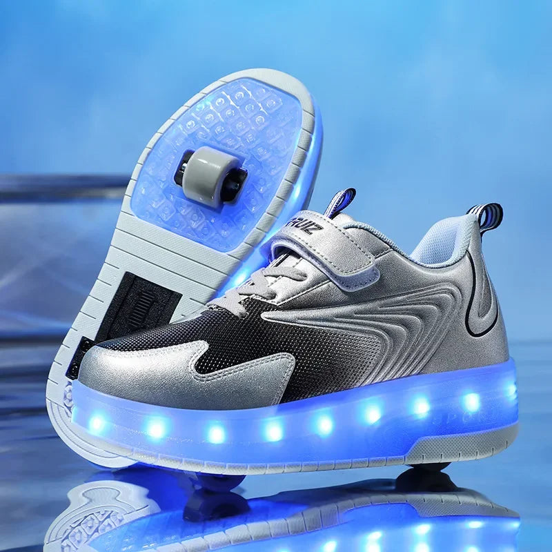 LichtRiders - Kinder LED Rollschuhe mit integrierten Rädern