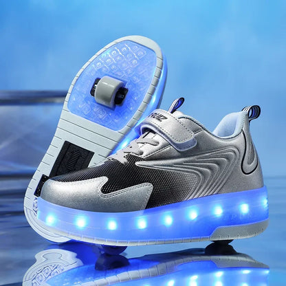 LichtRiders - Kinder LED Rollschuhe mit integrierten Rädern