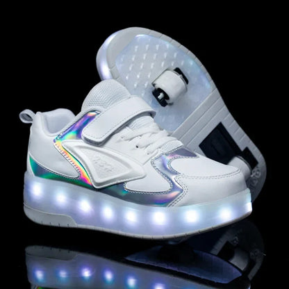 LichtRiders - Kinder LED Rollschuhe mit integrierten Rädern