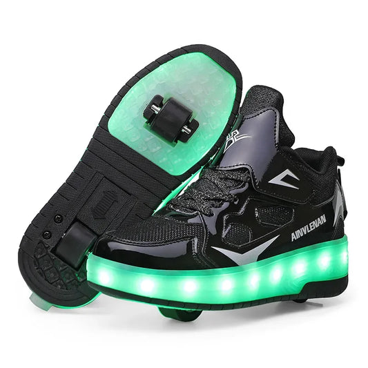 LichtRiders - Kinder LED Rollschuhe mit integrierten Rädern