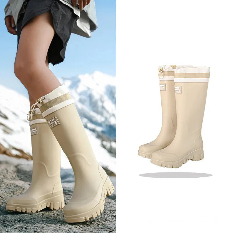 Elegante Damen-Regenstiefel im Retro-Look: Wasserdicht und rutschfest für den Herbst