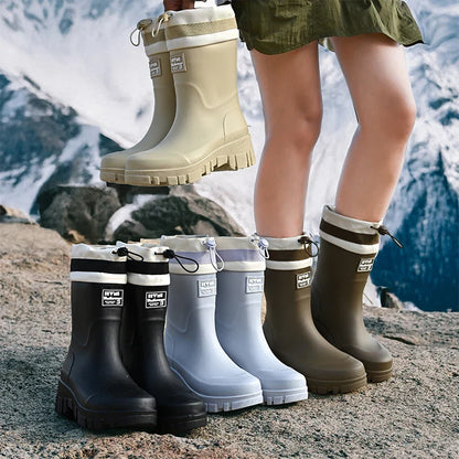 Elegante Damen-Regenstiefel im Retro-Look: Wasserdicht und rutschfest für den Herbst