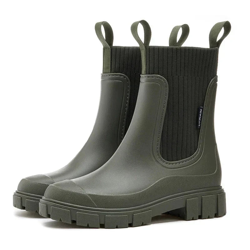 Warme, wasserdichte Damen-Regenstiefel für den Herbst – Stylisch und bequem für jedes Wetter