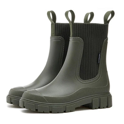 Warme, wasserdichte Damen-Regenstiefel für den Herbst – Stylisch und bequem für jedes Wetter
