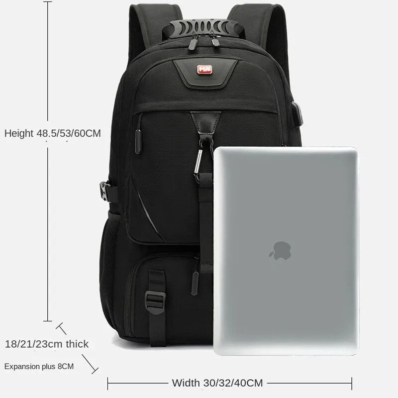 Tech Trek Pro 50-80L: Die ultimative Rucksack mit USB-Anschluss - Perfekt für Abenteuer und Alltag