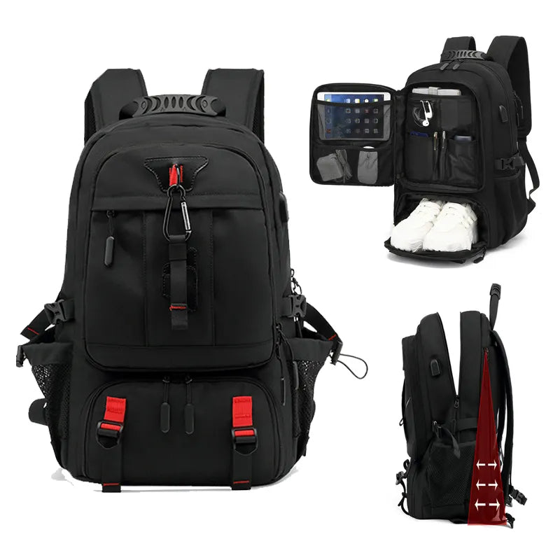 Tech Trek Pro 50-80L: Die ultimative Rucksack mit USB-Anschluss - Perfekt für Abenteuer und Alltag