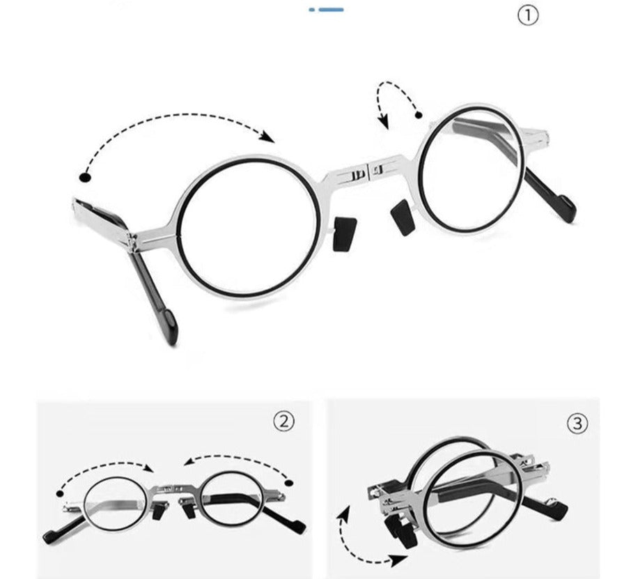 Faltbare Lesebrille mit Blaulichtfilter – Leicht, Tragbar & Stilvoll für Damen und Herren – Inklusive Etui