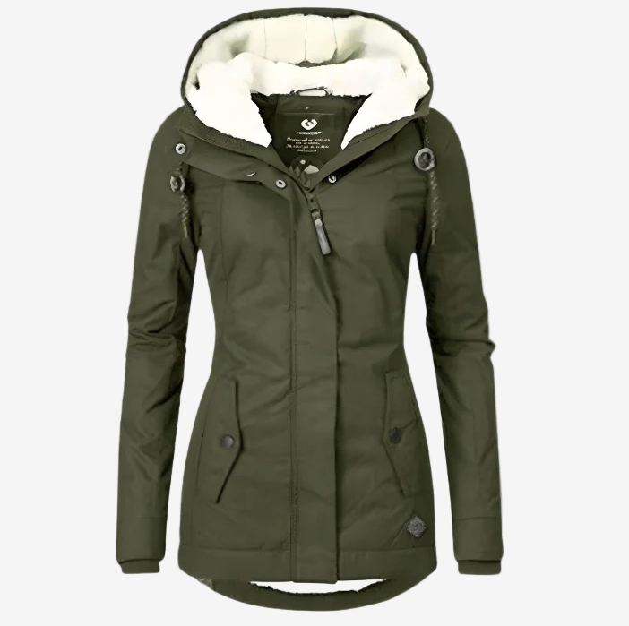 Gefütterte Winterjacke für Damen – Warmer Parka mit Kapuze für den Winter