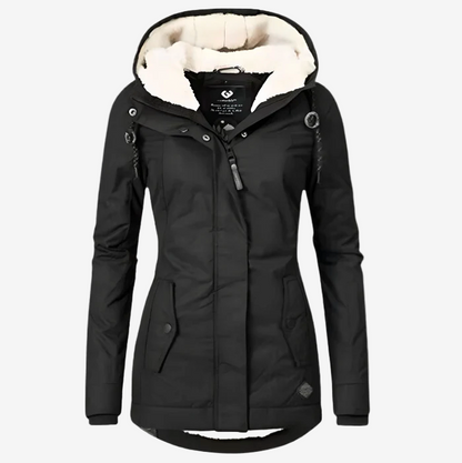 Gefütterte Winterjacke für Damen – Warmer Parka mit Kapuze für den Winter