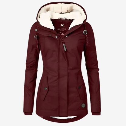 Gefütterte Winterjacke für Damen – Warmer Parka mit Kapuze für den Winter