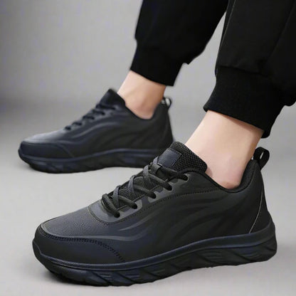 Schwarz Ergonomische ultraleichte Herren-Freizeitschuhe
