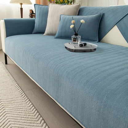 Luxuriöser Rutschfester Chenille Sofaüberzug für Ultimativ Komfort und Sicheren Halt