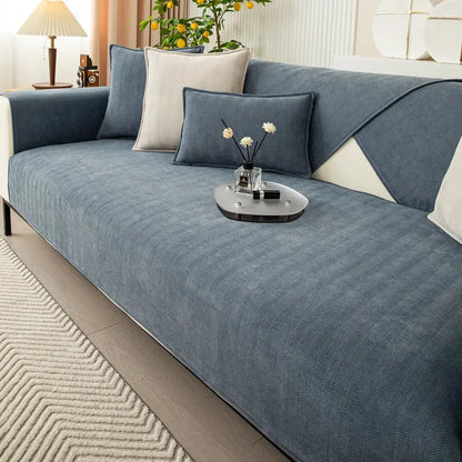 Luxuriöser Rutschfester Chenille Sofaüberzug für Ultimativ Komfort und Sicheren Halt