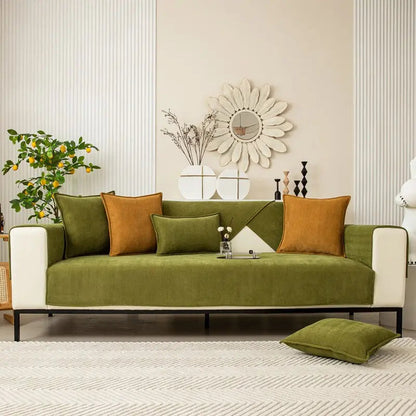 Luxuriöser Rutschfester Chenille Sofaüberzug für Ultimativ Komfort und Sicheren Halt