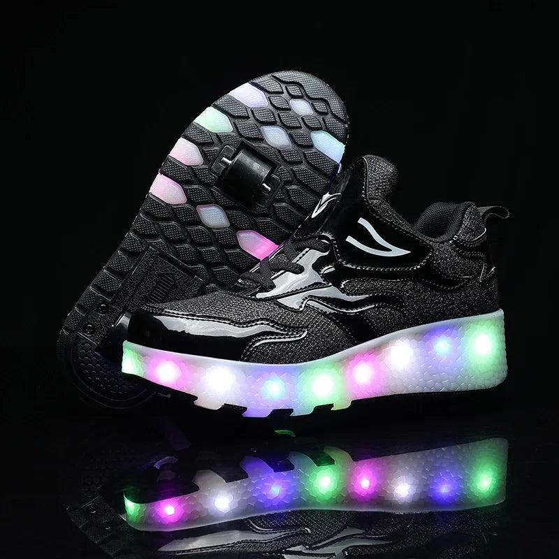LichtRiders - Kinder LED Rollschuhe mit integrierten Rädern