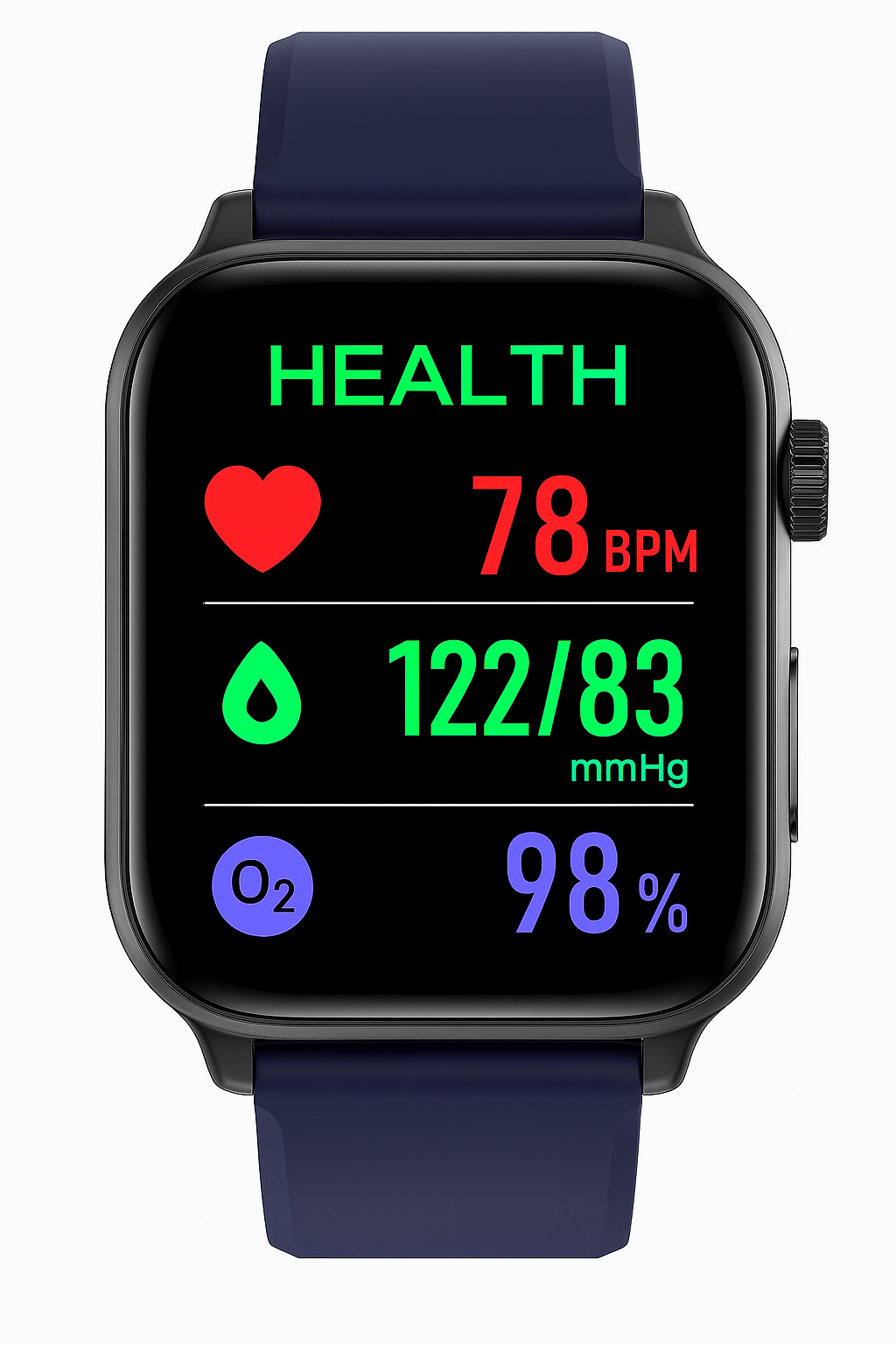 Umfassende Gesundheits-Smartwatch: EKG, Blutdruck, Fitness-Tracking | Für iOS & Android
