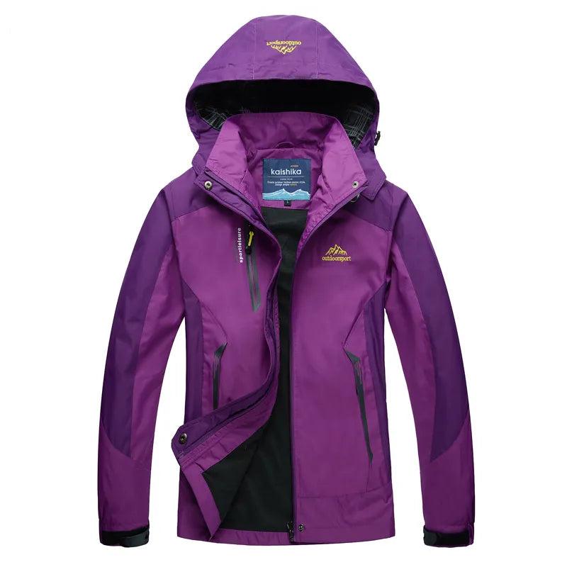 Wasserdichte Funktionsjacke für Damen – Atmungsaktive & winddichte Outdoorjacke mit Kapuze