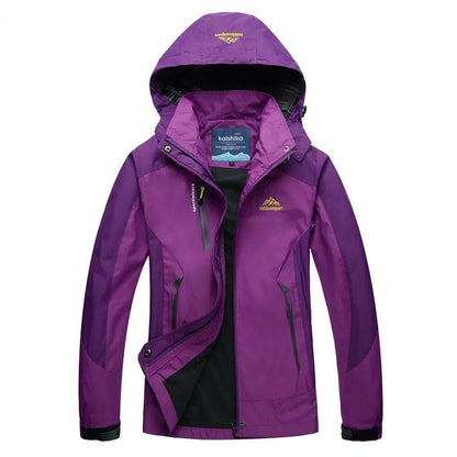 Wasserdichte Funktionsjacke für Damen – Atmungsaktive & winddichte Outdoorjacke mit Kapuze