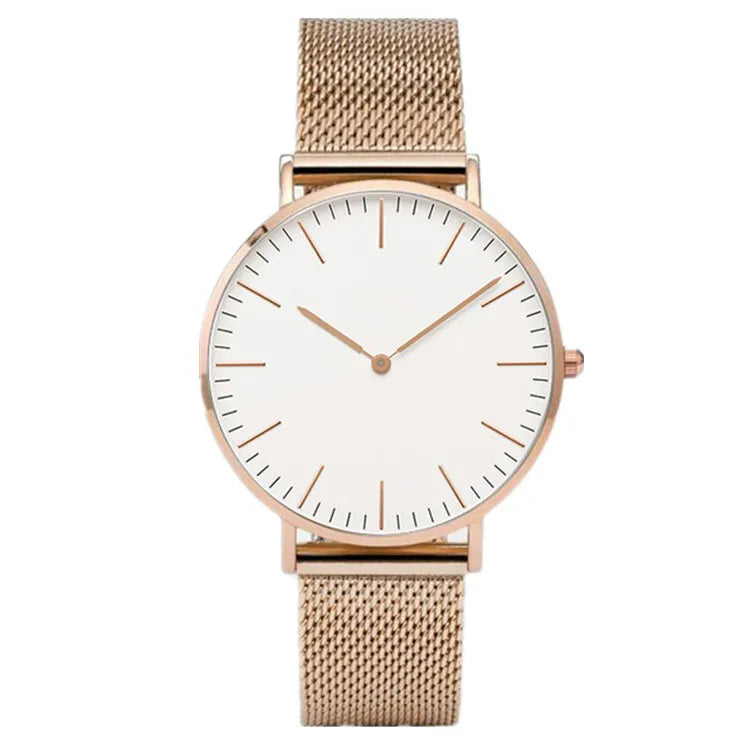 LuxeVera Roségold Quarz Armbanduhr – Zeitlose Eleganz & Präzision