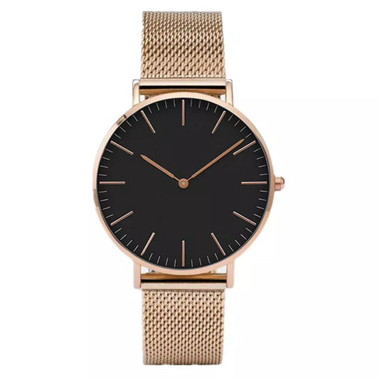 LuxeVera Roségold Quarz Armbanduhr – Zeitlose Eleganz & Präzision