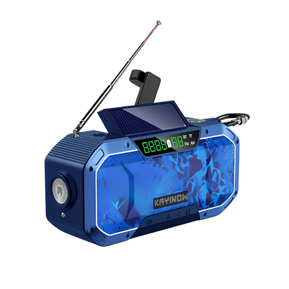 SolaireGuard Notfallradio AM/FM Tragbar mit LED Solar-Handkurbel, USB 5000mAh/10000mAh Wiederaufladbare Taschenlampe Leselampe SOS-Alarm