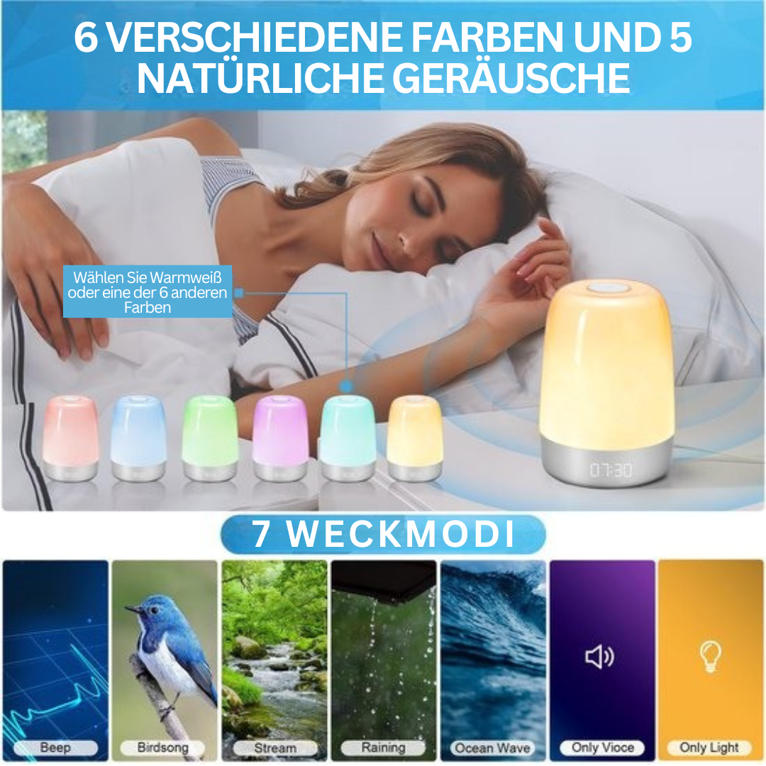 Aurora Aufwachlicht: Natürliche Klänge & Sonnenaufgangssimulation für einen entspannten Start in den Tag