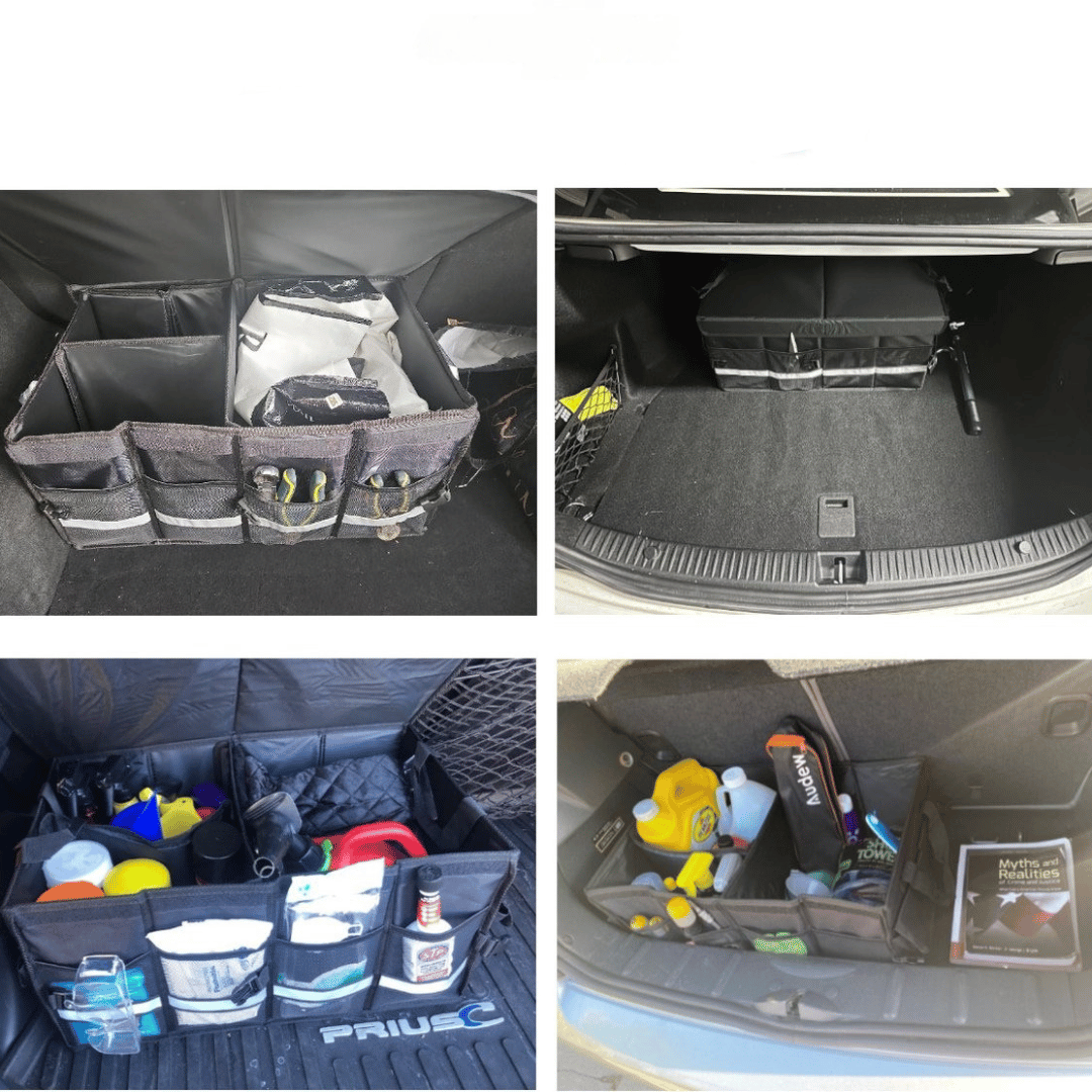 XXL Auto-Organizer 63L - Robuster und faltbarer Kofferraum- & Sitz-Organizer für maximale Ordnung