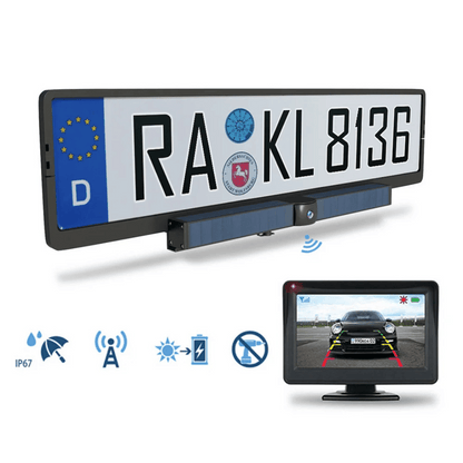 HD 1080P Solar-Powered Wireless Backup Camera with 4.3-inch Monitor - Enhanced Safety & Convenience