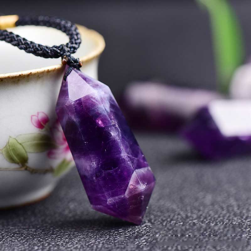 Lyra Amethyst Heilkristall Halskette - Natürliche Heilung und Schutz