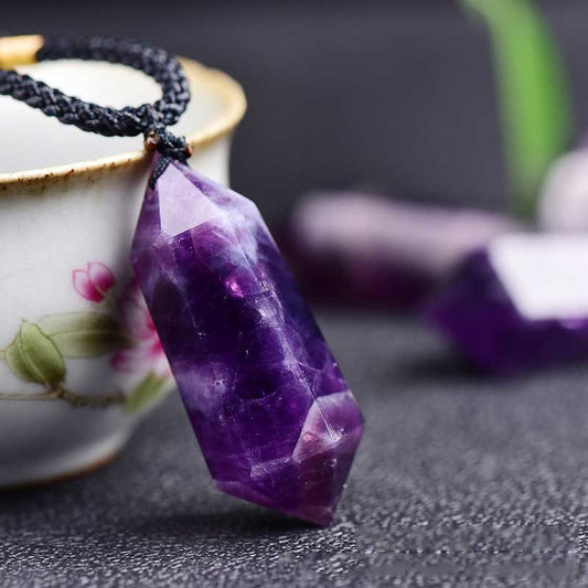 Lyra Amethyst Heilkristall Halskette - Natürliche Heilung und Schutz