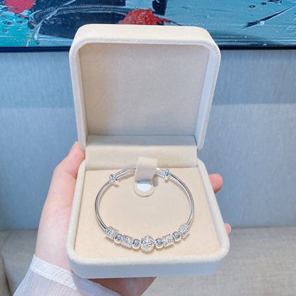 Elegantes Armband mit Glücksperlen aus 925er Sterling-Silber – Verstellbar und Hypoallergen