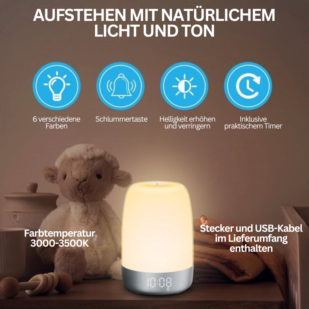 Aurora Aufwachlicht: Natürliche Klänge & Sonnenaufgangssimulation für einen entspannten Start in den Tag
