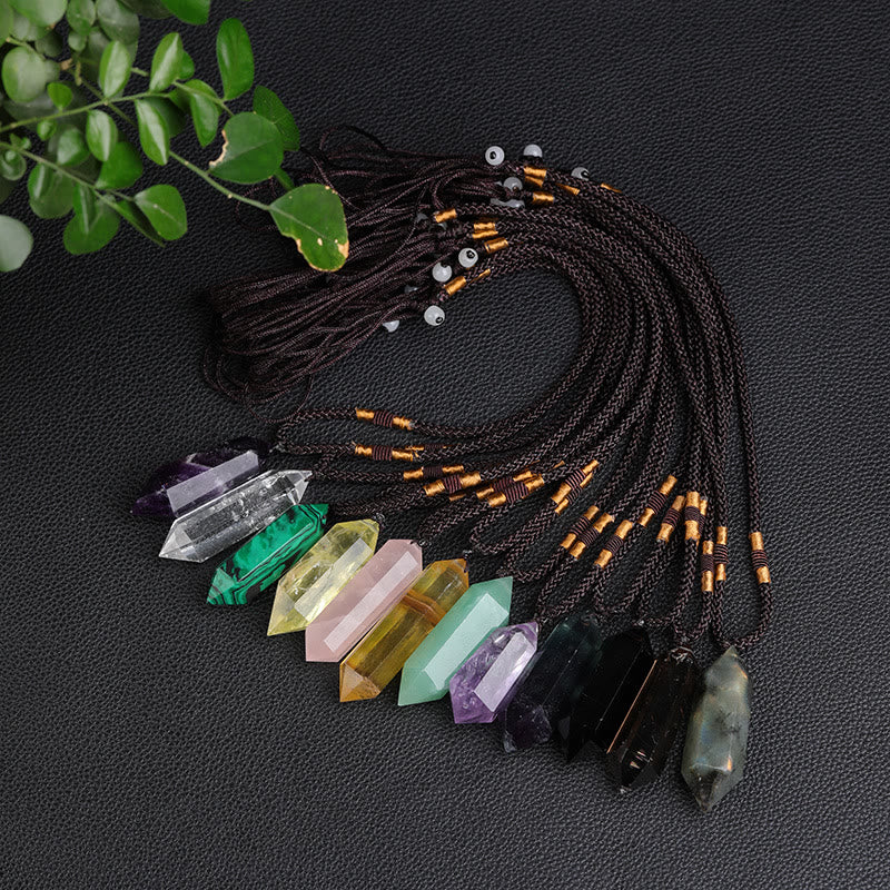 Lyra Amethyst Heilkristall Halskette - Natürliche Heilung und Schutz