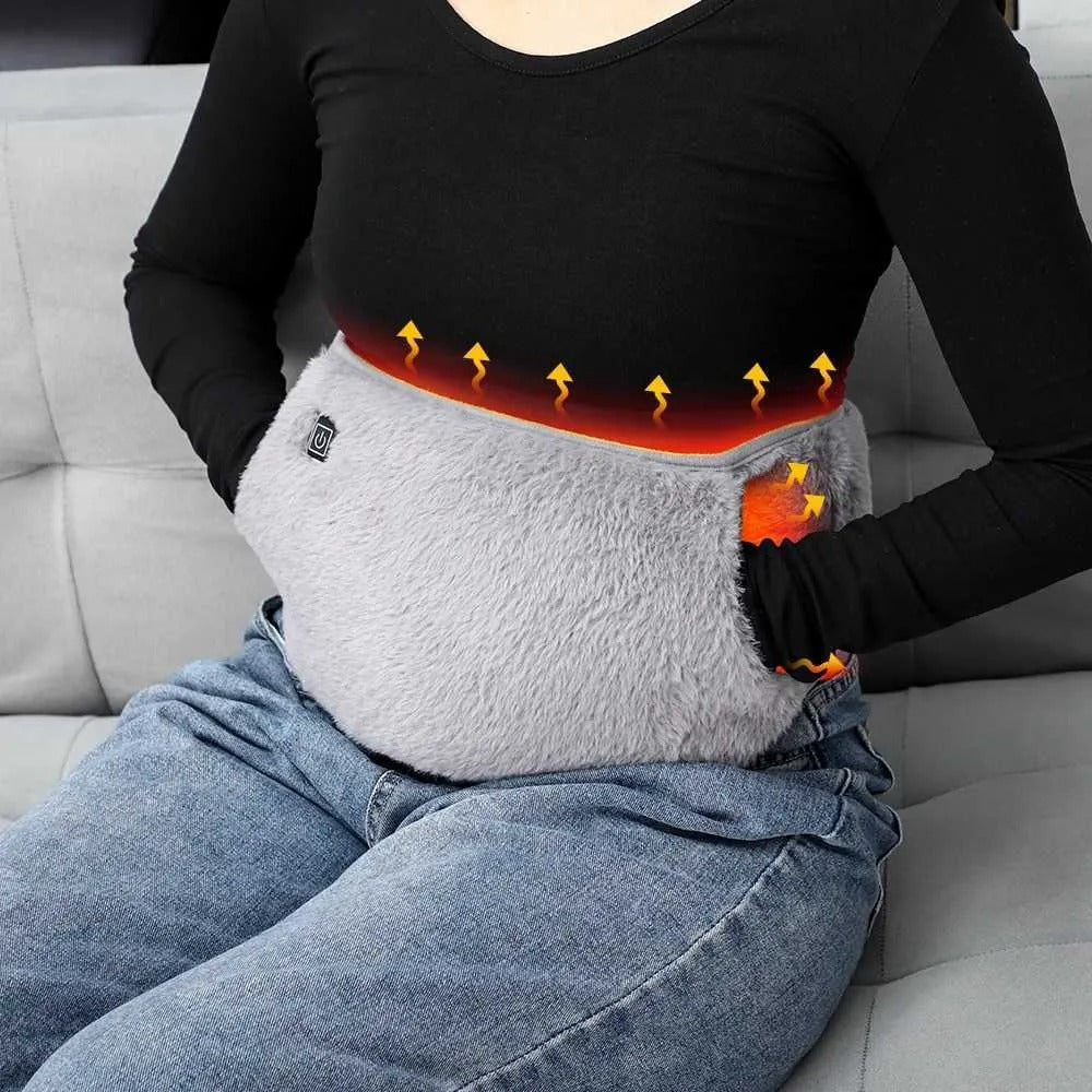 WarmFlex - Therapeutisches Heizkissen für Bauch, Lendenwirbelsäule und Gebärmutter mit elektrischem Heizgürtel / Taillenwärmer via USB