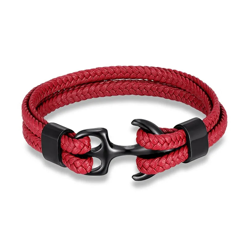 Marine Anker-Lederarmband – Stilvolles nautisches Accessoire für Männer und Frauen