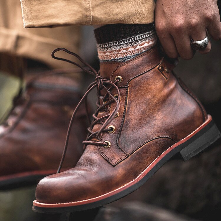 Orthopädische Leder Herrenstiefel Atlas - Stilvoller Komfort für jeden Tag