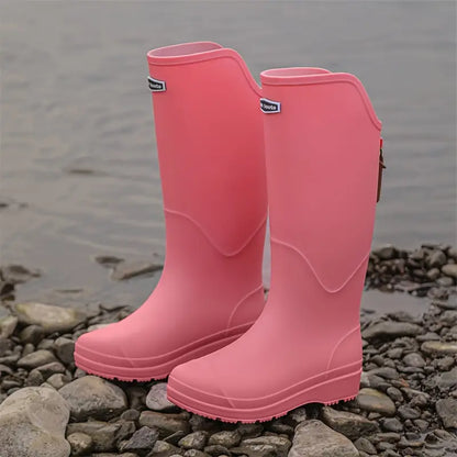 Modische und Wasserdichte Damen-Regenstiefel für den Herbst – Rutschfeste PVC-Gummistiefel für Komfort und Stil