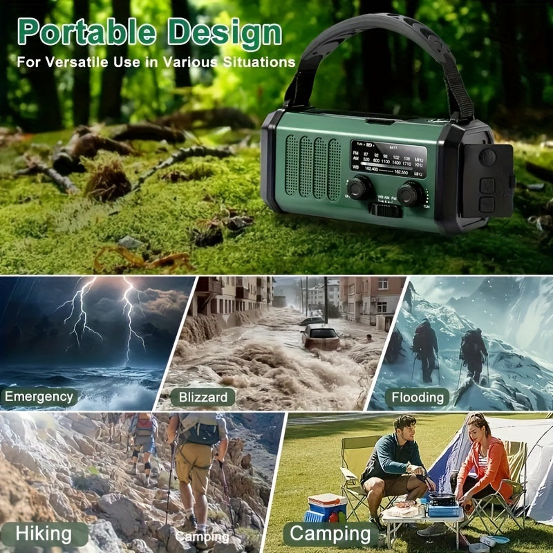 EcoPower Notfallradio: Robuste All-in-One-Lösung mit Solar, Kurbel, Taschenlampe & Powerbank